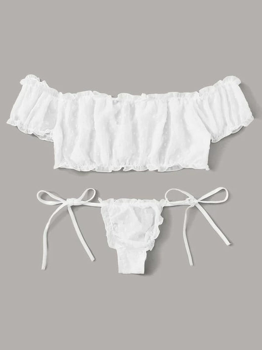 Conjunto de Lencería Sexy con Encaje y Diseño Dividido - Image 15