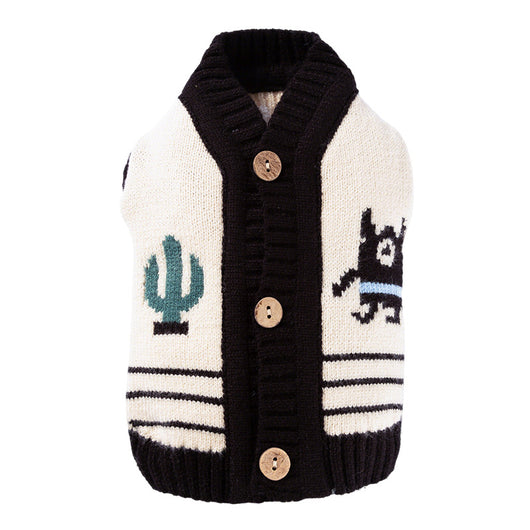 Suéter Cálido para Perros Pequeños - Cardigan de Punto Suave con Patrón Monstruo - Image 12