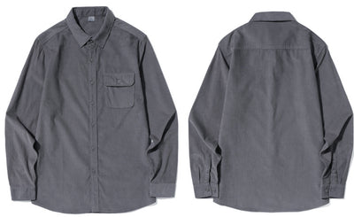 Camisa Casual de Pana para Hombre con Manga Larga - Image 9