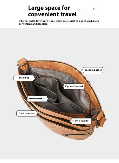 Bolso Bandolera Retro Multicapa PU - Diseño Minimalista de Alto Nivel - Image 19