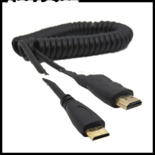 Cable HDMI Mini Acodado con Resorte - Versión 1.4 Full HD 4K - Image 3