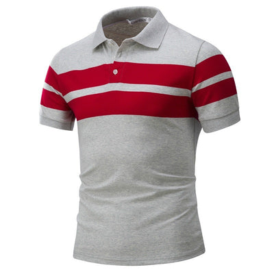 Polo Camiseta Slim Fit a Rayas Manga Corta Estilo Europeo Casual - Image 8