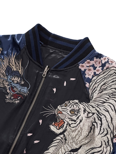 Chaqueta Universitaria Dragon y Tigre de las Cuatro Bestias Divinas - Image 9