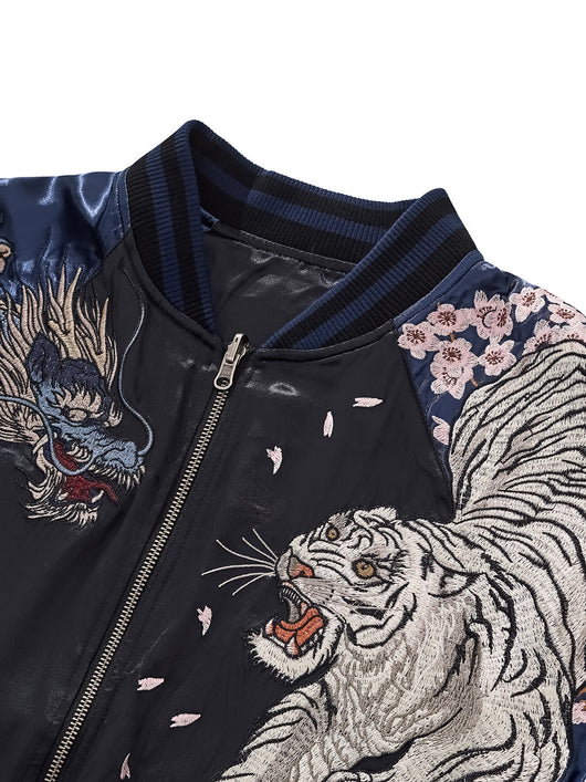 Chaqueta Universitaria Dragon y Tigre de las Cuatro Bestias Divinas - Image 9