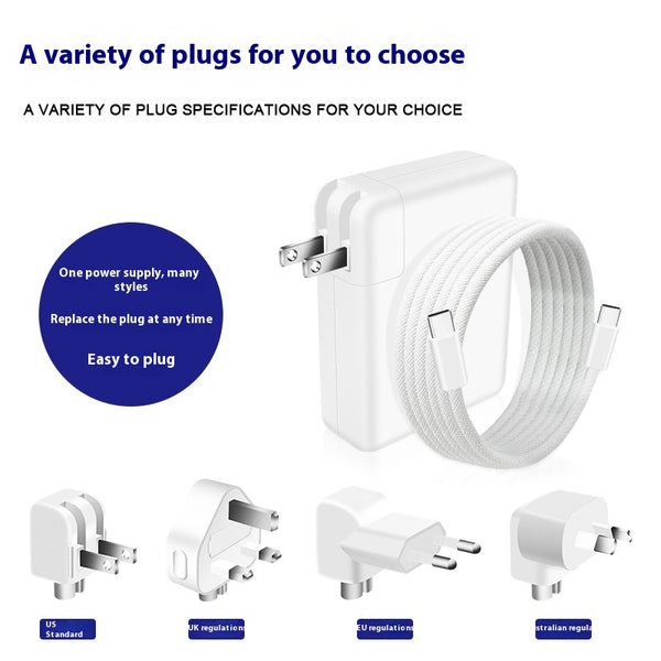 Cargador USB-C 140W con Cable de Datos - Adaptador Rápido Type-C
