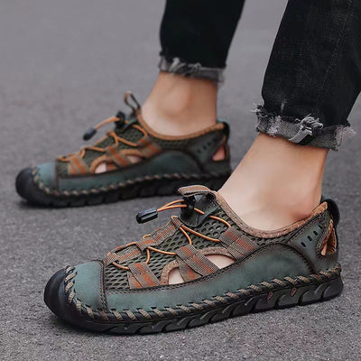 Sandalias Tejidas a Mano con Protección de Dedo - Cómodas y Seguras - Image 3