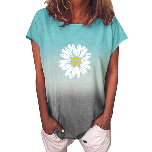 Playera Estampado Degradado Arcoíris Manga Corta - Image 8