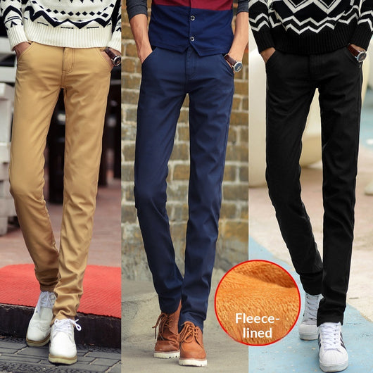 Pantalones de Invierno para Hombre con Forro Polar Grueso