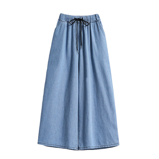 Pantalones Vaqueros Cortos Cintura Elástica con Cordones para Mujer - Image 8