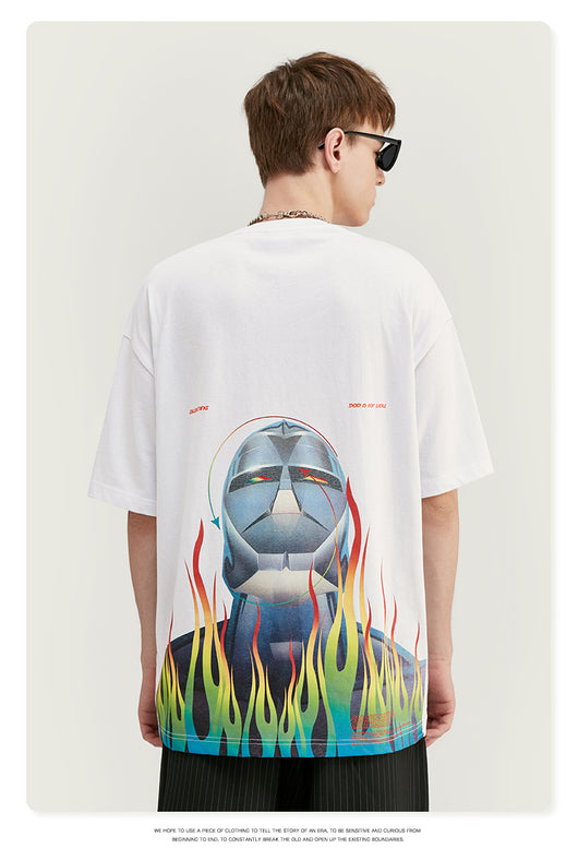 Camiseta Estampada Tide Robot Llama - Manga Corta - Image 9