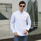 Camisa masculina plus size casual de manga comprida