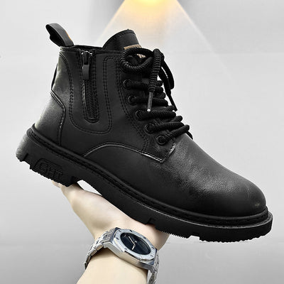 Botas Altas Estilo Británico Retro para Hombre - Casual y Versátil - Image 6