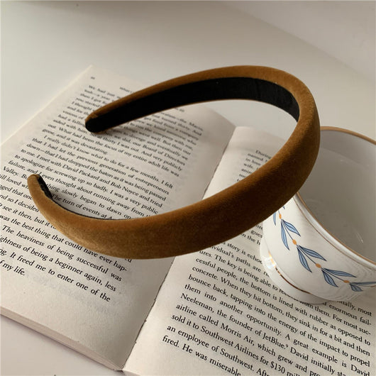 Diadema Retro de Satén con Esponja - Accesorio para Cabello Francés de Ancho Generoso - Image 113