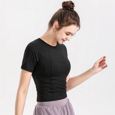 Playera de Yoga Transpirable de Manga Corta para Mujer - Image 7