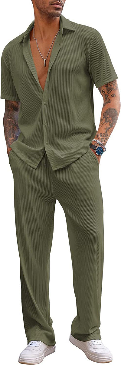 Pantalón Corto Suelto de Ocio - Traje Deportivo Casual - Image 34