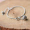 Pulsera Colgante Calada en Plata 925 con Diseño de Campana