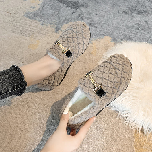 Zapatos de Invierno Cálidos con Punta Redonda - Versátiles para Todo el Día - Image 10
