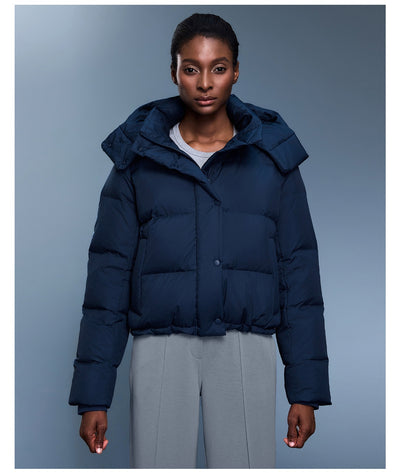Abrigo de Plumas de Pato Blanco Desmontable con Capucha para Mujer - Invierno Cálido y Elegante - Image 13