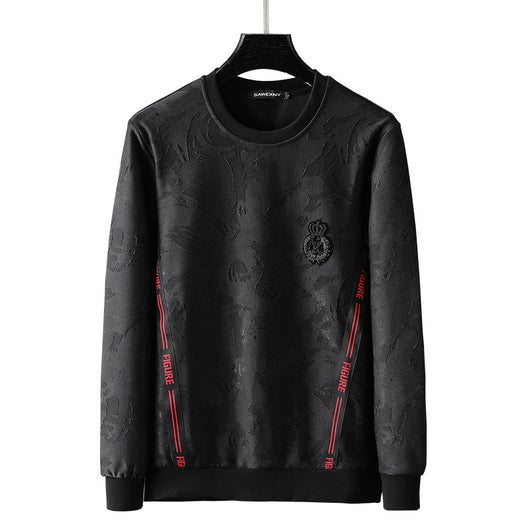 Suéter Cuello Redondo Manga Larga para Hombre Negro - Image 10
