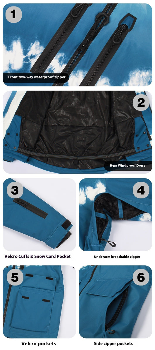 Chaqueta de Esquí Impermeable Térmica Doble Capa - Image 19