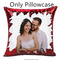 Red Pillow Cover White Back