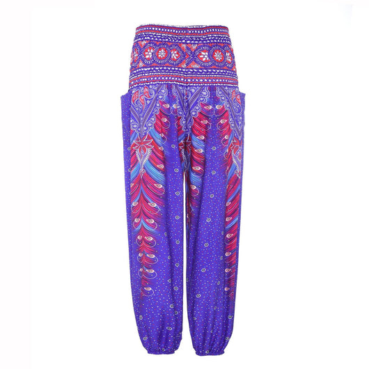 Pantalones Yoga Sueltos Estampado Floral Pierna Ancha Largos - Image 6