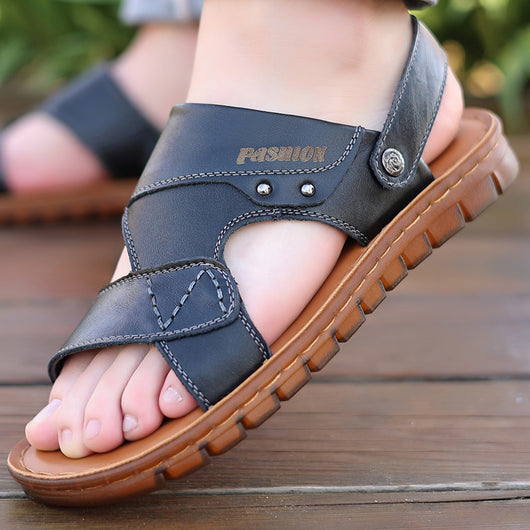 Sandalias Hombre Cuero Gamuza Premium - Calzado Playa Elegante - Image 3