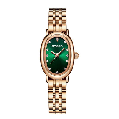 Reloj de Cuarzo para Mujer con Correa de Cuero y Acero Inoxidable Resistente al Agua - Image 3