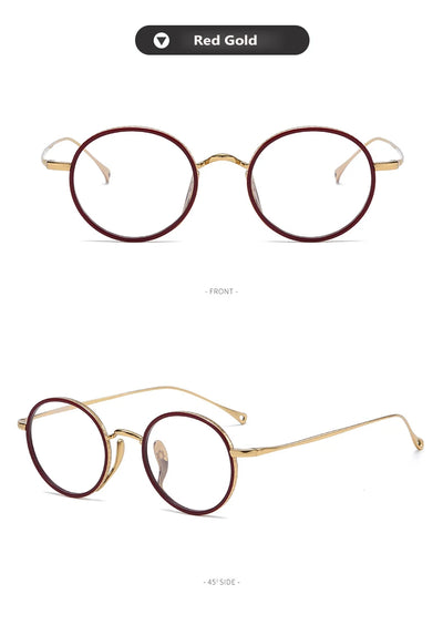 Lentes Retro de Titanio Puro - Marco Redondo Vintage - Image 21