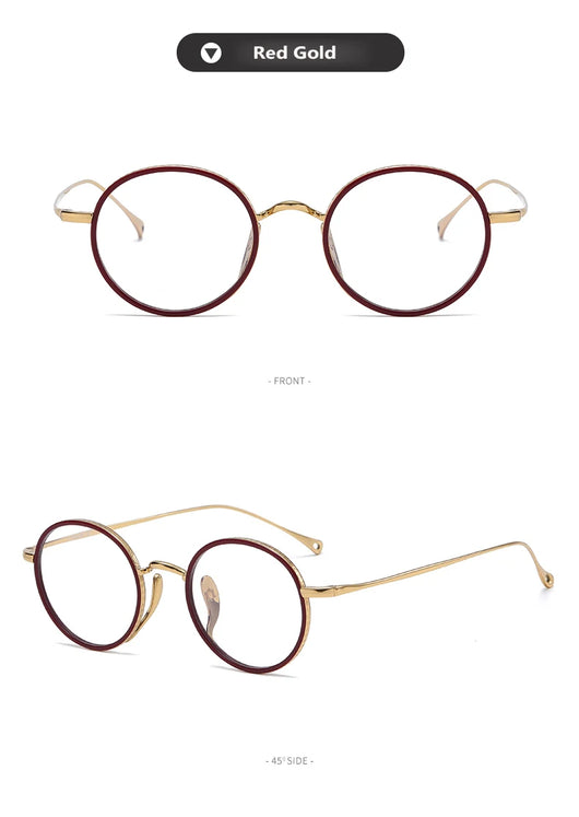 Lentes Retro de Titanio Puro - Marco Redondo Vintage - Image 21