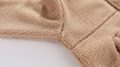 Abrigo de Lana de Cordero Gruesa para Niño con Cuello de Pie Multicolor - Image 12