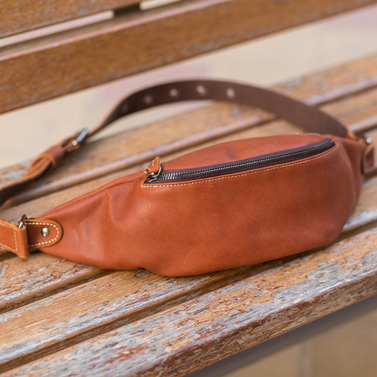 Bolsa Pecho Cuero Crazy Horse Vintage con Cierre - Estilo Retro - Image 5