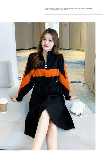 Vestido Tejido Slim con Contraste de Colores - Elegancia y Comodidad - Image 18