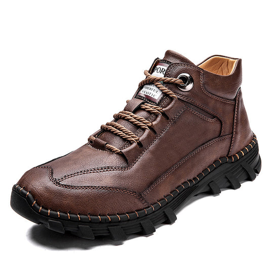 Botas Casuales para Hombre con Costura a Mano y Cuero Cálido - Image 2
