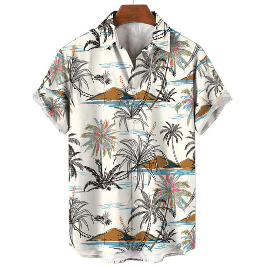 Camisa Vintage de Verano para Hombre Cuello V Talla 5XL - Image 27