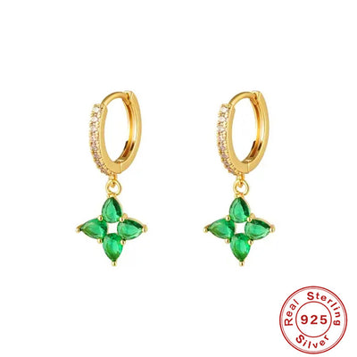 Aretes de Plata 925 Floral Lujo Ligero con Gota de Agua - Image 9