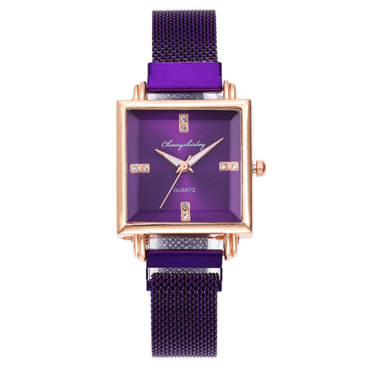Reloj de Diamantes para Mujer con Cierre Magnético de Diseño Minimalista - Image 7