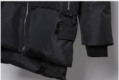 Chaqueta Acolchada Hombre con Cierre Oblicuo - Abrigo Grueso Cálido Algodón - Image 12