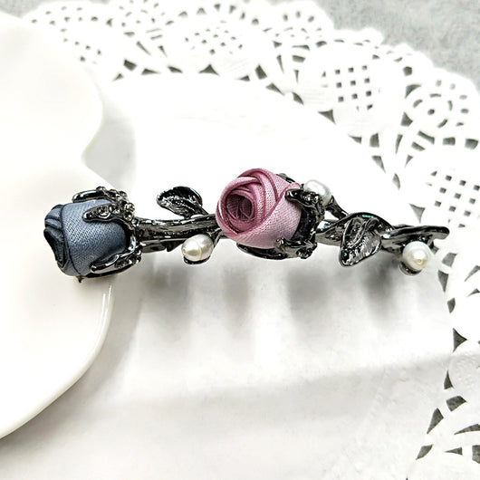 Pinza para Cabello con Diseño de Rosa y Estrás - Image 29