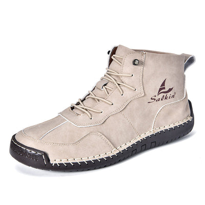 Botas Altas Retro de Cuero - Estilo Casual Urbano - Image 16