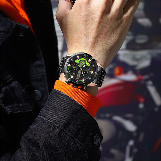 Reloj de Motociclista Acero Inoxidable Seis Manecillas - Image 17