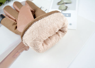 Guantes de Cuero Cálidos con Pantalla Táctil y Protección Antiviento - Image 17