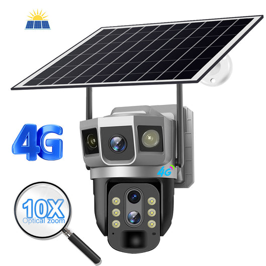 Cámara de Vigilancia Inteligente 4G Triple Pantalla con Zoom 10x y Visión Nocturna HD - Image 7