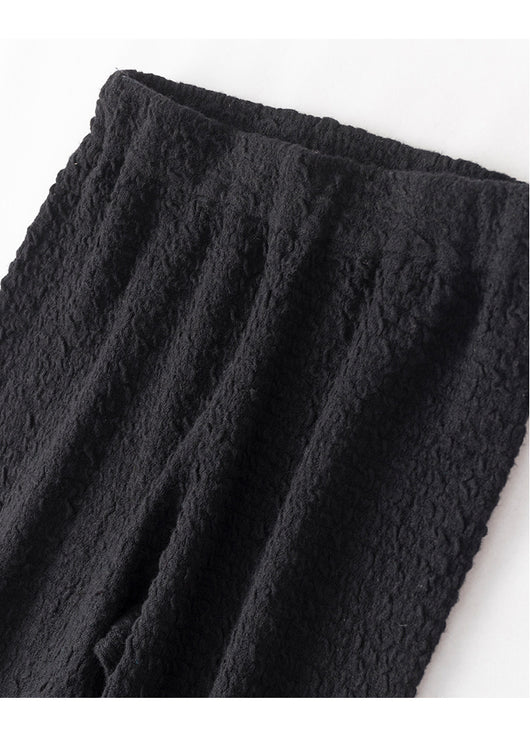 Pantalón Ancho de Lana Tejida con Caída Elegante para Mujer - Image 26