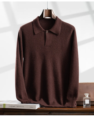 Suéter Tejido Suelto con Solapa para Hombre - Estilo Casual Moderno - Image 10