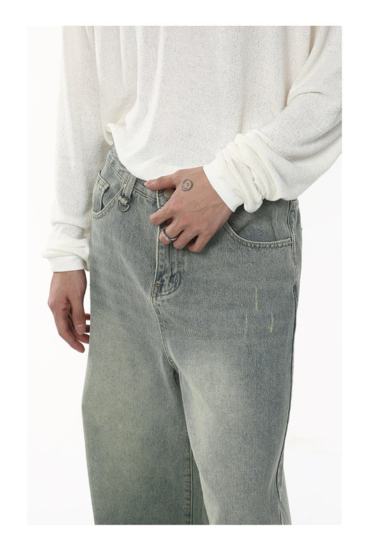 Conjunto de Camisa y Pantalón Oversized Lavado Desgastado en Blanco - Image 20