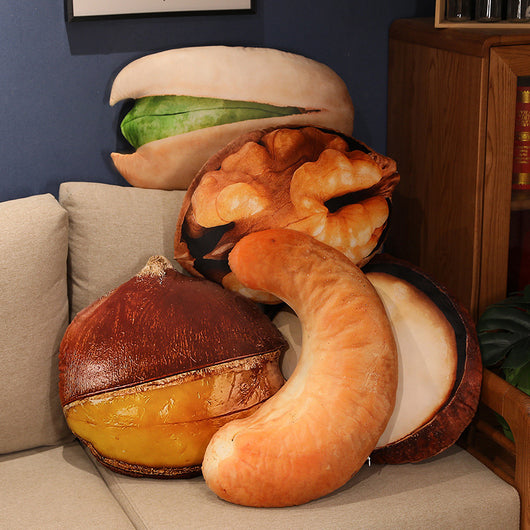 Almohada Decorativa Impresa con Diseño de Frutos Secos - Image 2