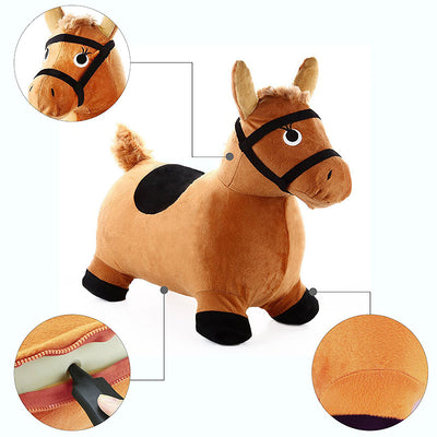 Caballo Saltarín Inflable de Felpa Gruesa para Niños - Image 2
