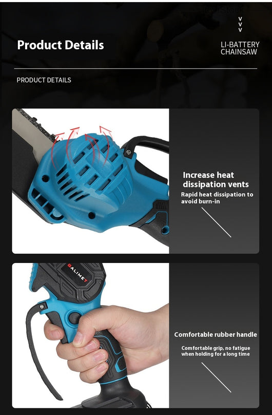 Motosierra Eléctrica Recargable 6 Pulgadas con Batería de Litio - Image 21