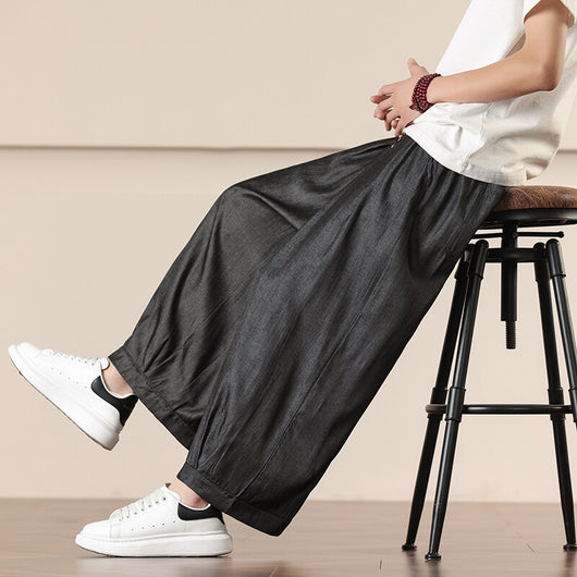 Pantalones Harem Retro Sueltos Talla Grande para Hombre - Image 6